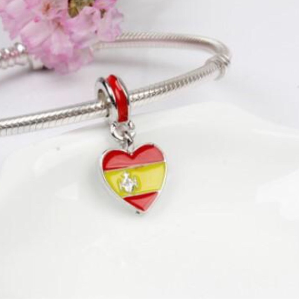 National Flag Enamel Pendant Beads Charm NWOT